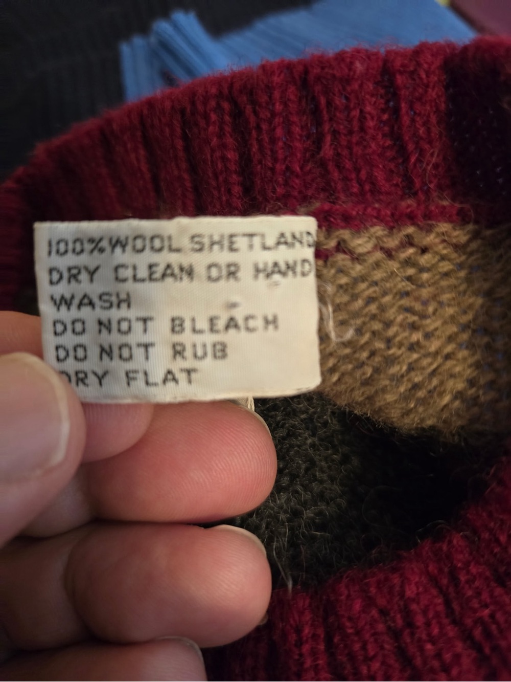 Vintage B. Altman 5th Ave NY 100% Shetland Wool Striped Sweater Crew Neck Preppy - Picture 6 of 7